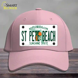 St Pete Beach Florida Novelty License Plate Hat Cotton / Pink