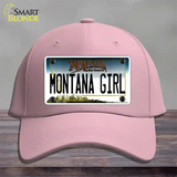 Montana Girl State Novelty License Plate Hat Cotton / Pink