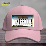 Missoula Montana State Novelty License Plate Hat Cotton / Pink