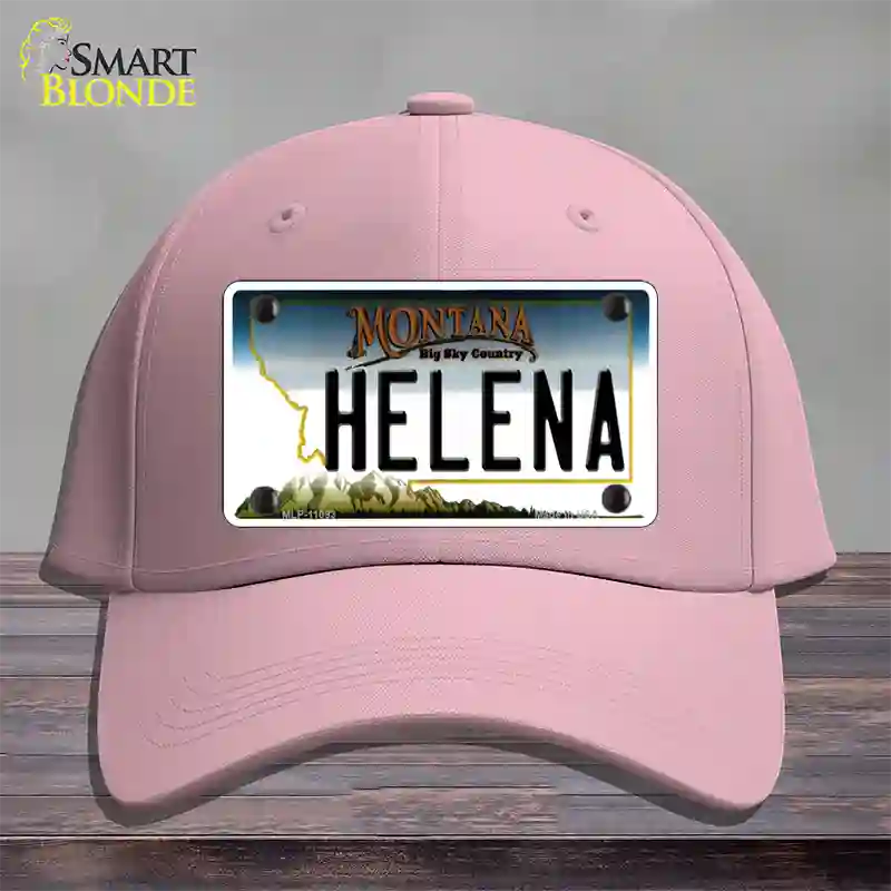 Helena Montana State Novelty License Plate Hat Cotton / Pink