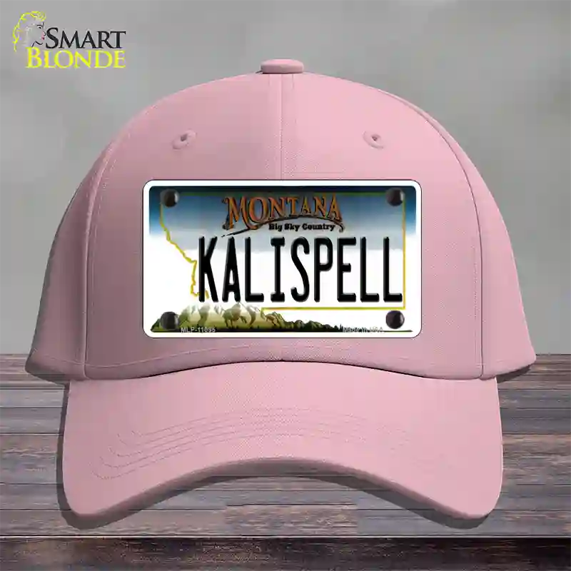 Kalispell Montana State Novelty License Plate Hat Cotton / Pink