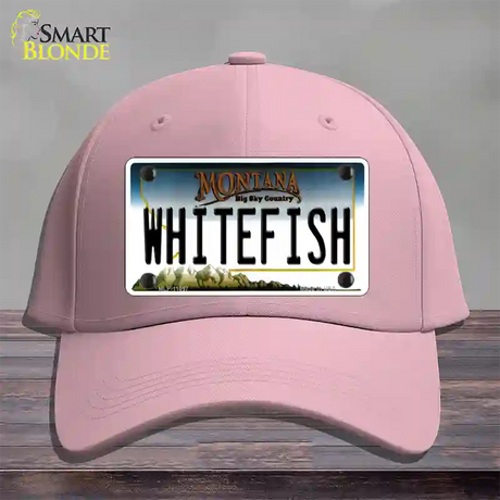 Whitefish Montana State Novelty License Plate Hat Cotton / Pink