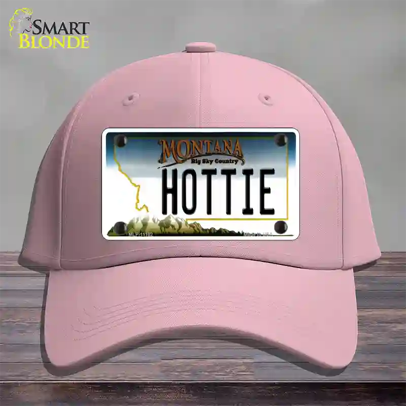 Hottie Montana State Novelty License Plate Hat Cotton / Pink