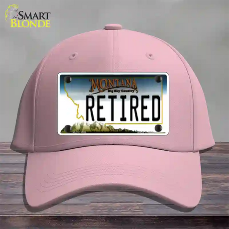 Retired Montana State Novelty License Plate Hat Cotton / Pink