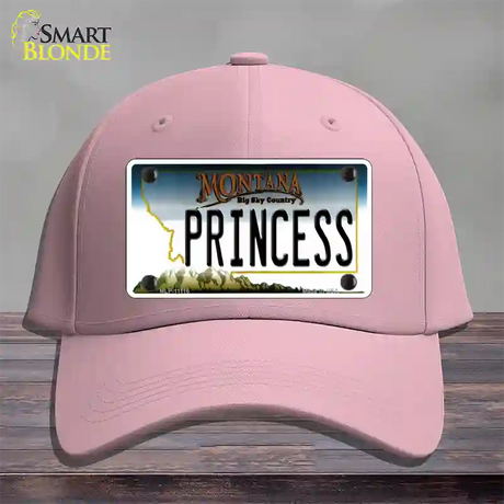 Princess Montana State Novelty License Plate Hat Cotton / Pink