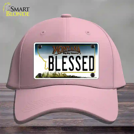 Blessed Montana State Novelty License Plate Hat Cotton / Pink