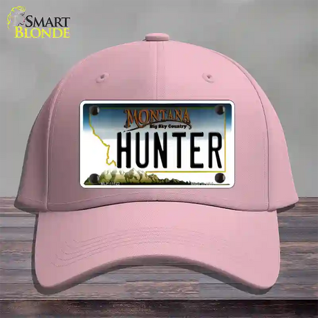 Hunter Montana State Novelty License Plate Hat Cotton / Pink