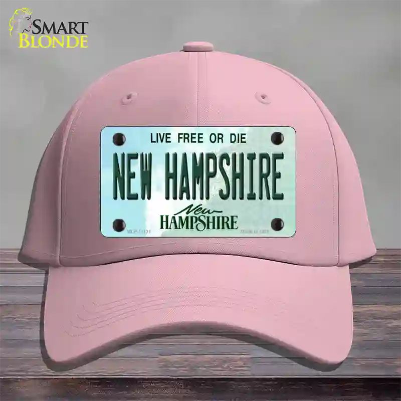 New Hampshire State Novelty License Plate Hat Cotton / Pink