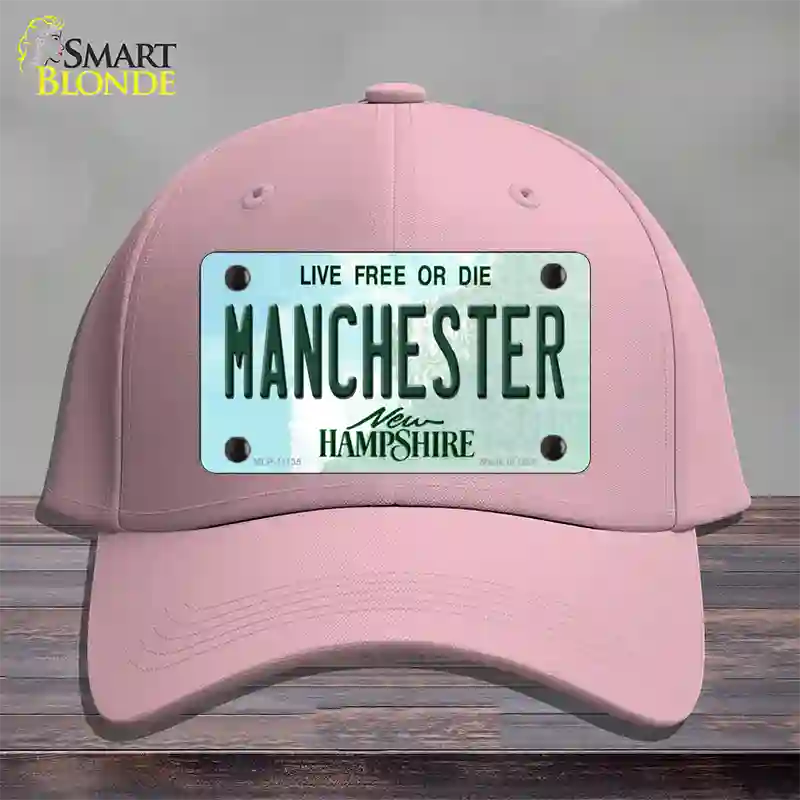 Manchester New Hampshire State Novelty License Plate Hat Cotton / Pink