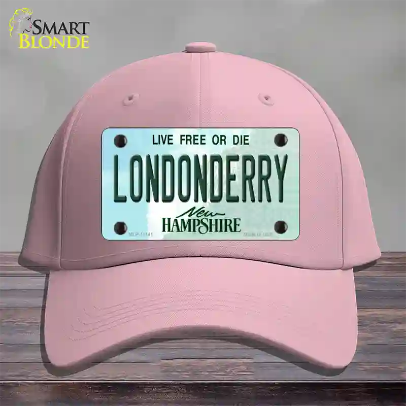 Londonderry New Hampshire State Novelty License Plate Hat Cotton / Pink