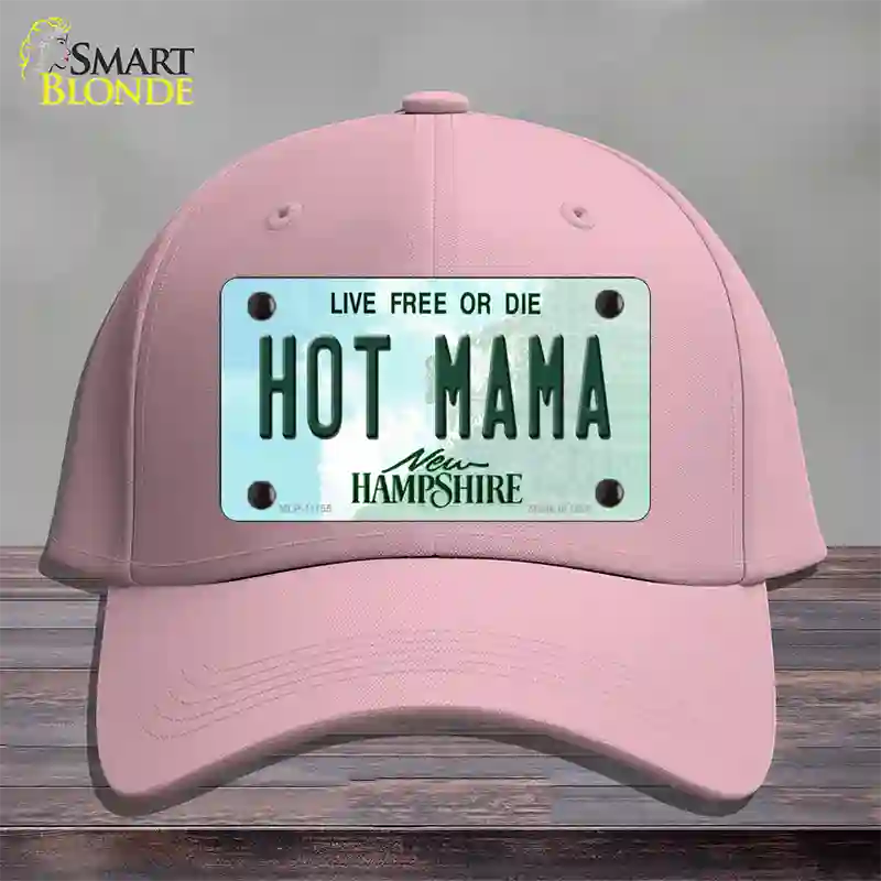 Hot Mama New Hampshire State Novelty License Plate Hat Cotton / Pink