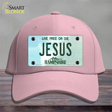 Jesus New Hampshire State Novelty License Plate Hat Cotton / Pink