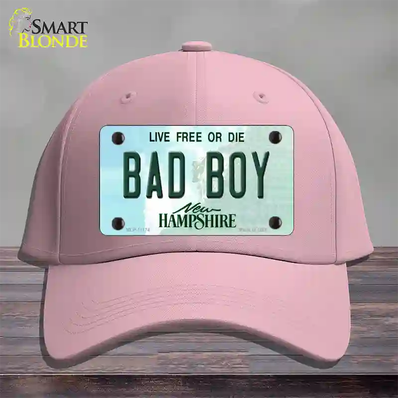 Bad Boy New Hampshire State Novelty License Plate Hat Cotton / Pink