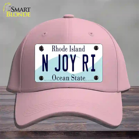 N Joy RI Rhode Island State Novelty License Plate Hat Cotton / Pink