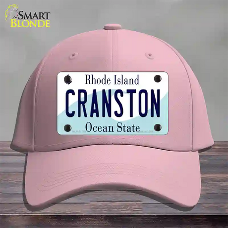 Cranston Rhode Island State Novelty License Plate Hat Cotton / Pink