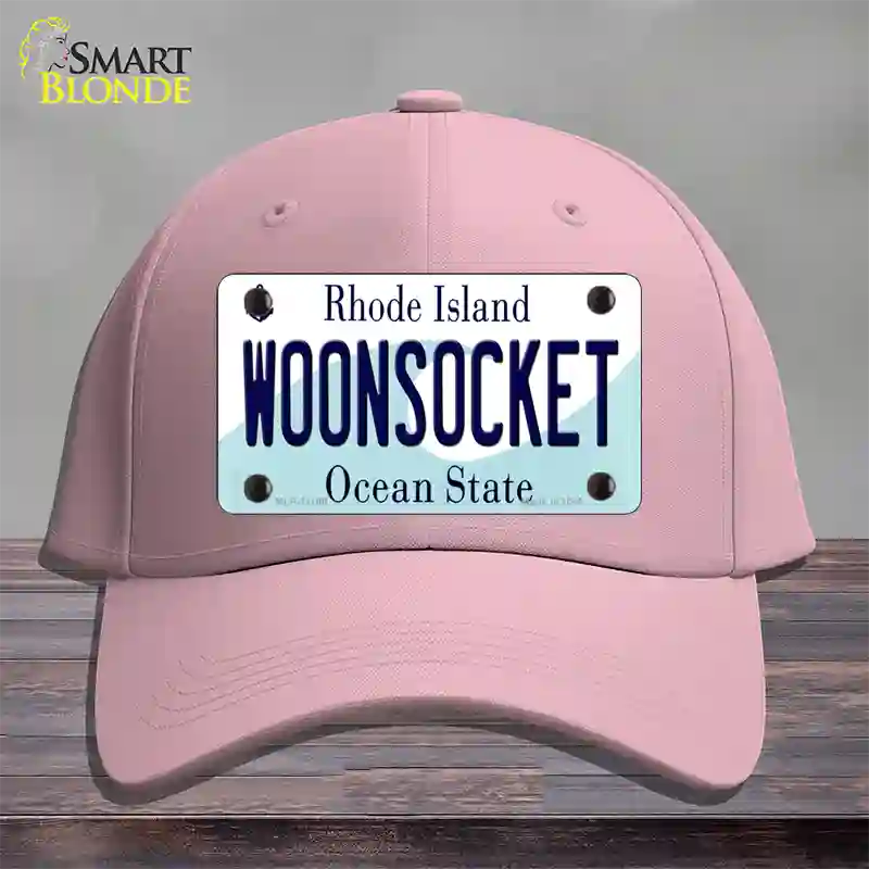 Woonsocket Rhode Island State Novelty License Plate Hat Cotton / Pink