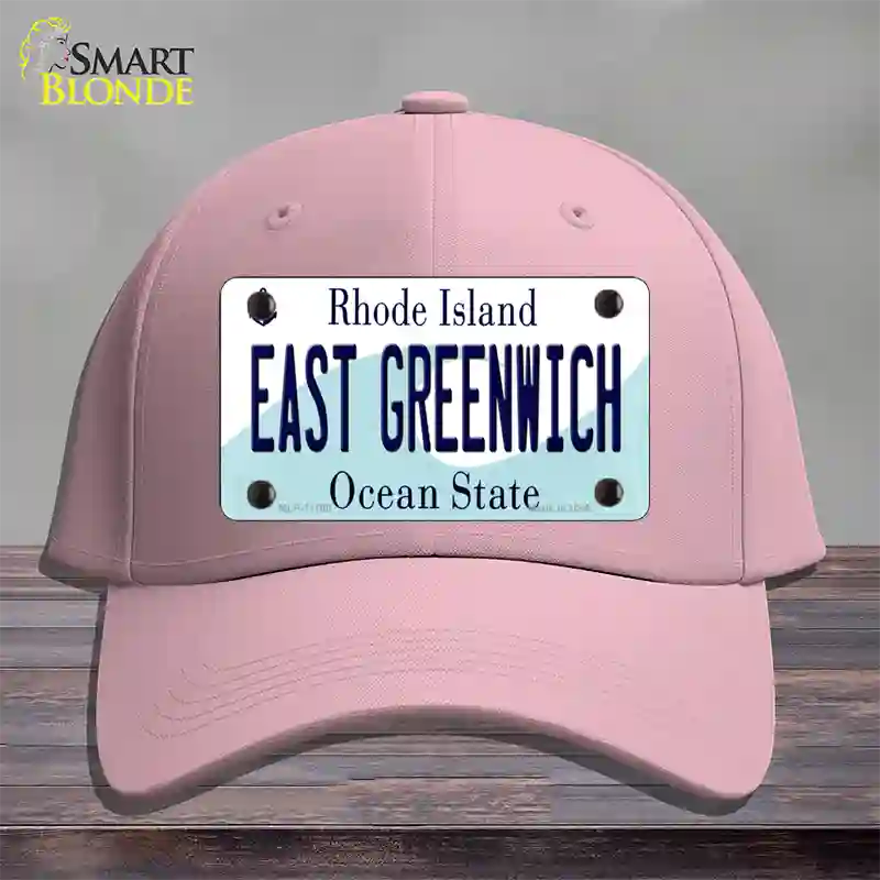 East Greenwich Rhode Island State Novelty License Plate Hat Cotton / Pink