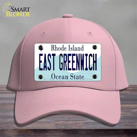 East Greenwich Rhode Island State Novelty License Plate Hat Cotton / Pink