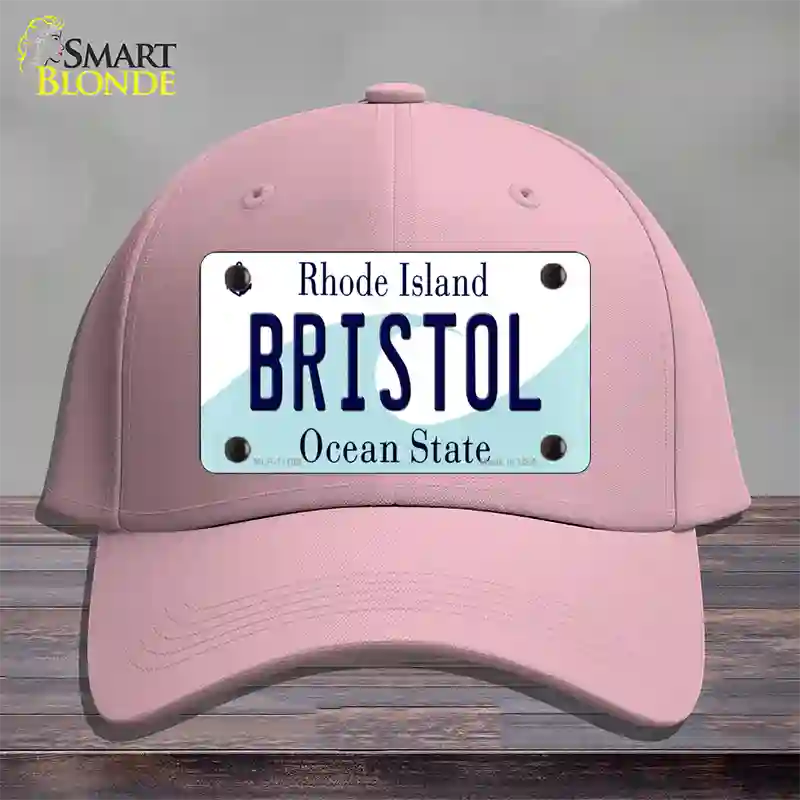 Bristol Rhode Island State Novelty License Plate Hat Cotton / Pink