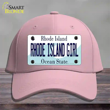 Rhode Island Girl Rhode Island State Novelty License Plate Hat Cotton / Pink