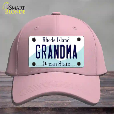 Grandma Rhode Island State Novelty License Plate Hat Cotton / Pink