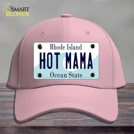 Hot Mama Rhode Island State Novelty License Plate Hat Cotton / Pink