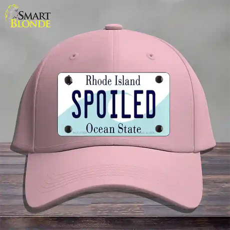 Spoiled Rhode Island State Novelty License Plate Hat Cotton / Pink