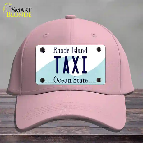 Taxi Rhode Island State Novelty License Plate Hat Cotton / Pink