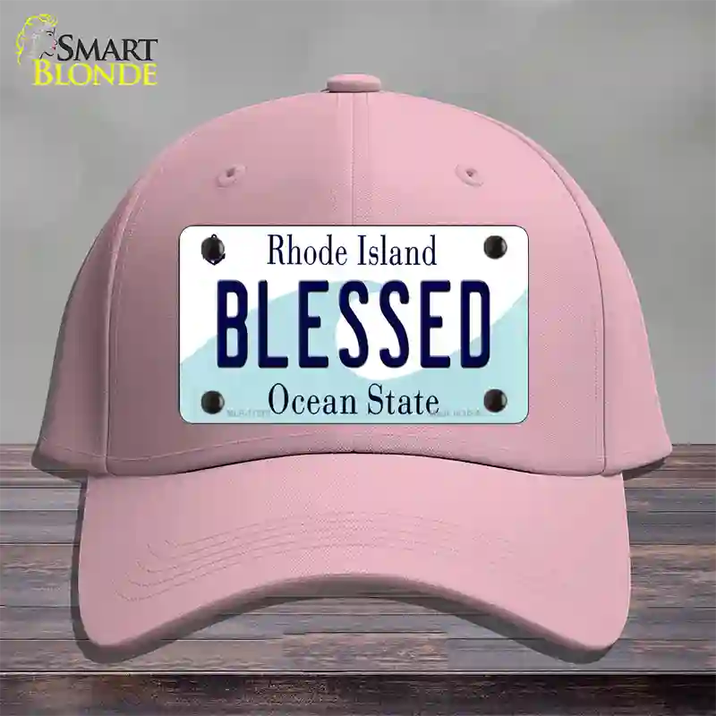 Blessed Rhode Island State Novelty License Plate Hat Cotton / Pink