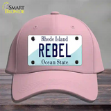 Rebel Rhode Island State Novelty License Plate Hat Cotton / Pink