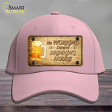 No Working During Drinking Hours Novelty License Plate Hat Cotton / Pink