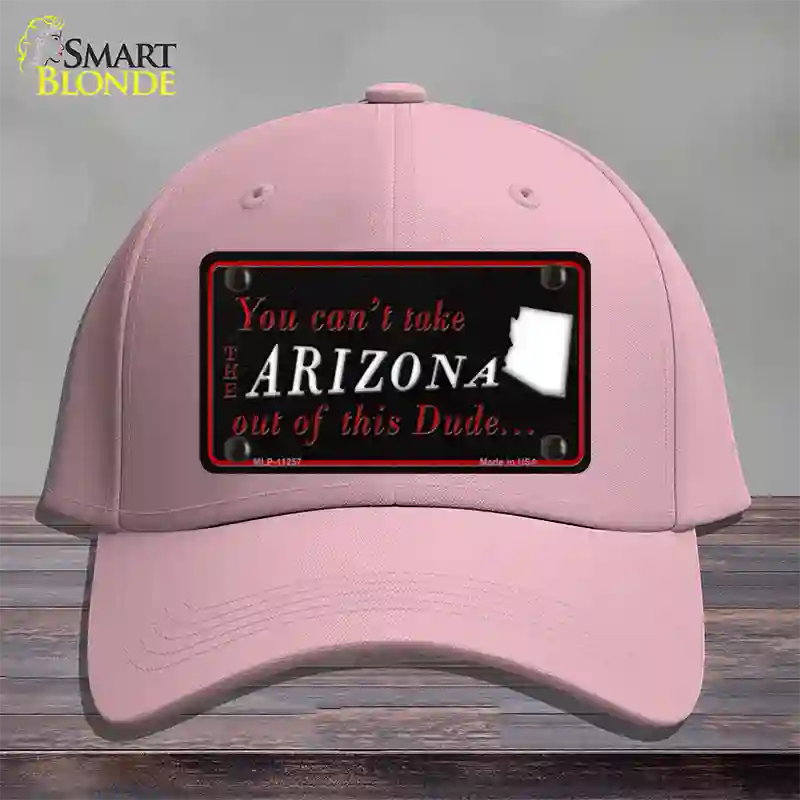 Arizona Dude Novelty License Plate Hat Cotton / Pink