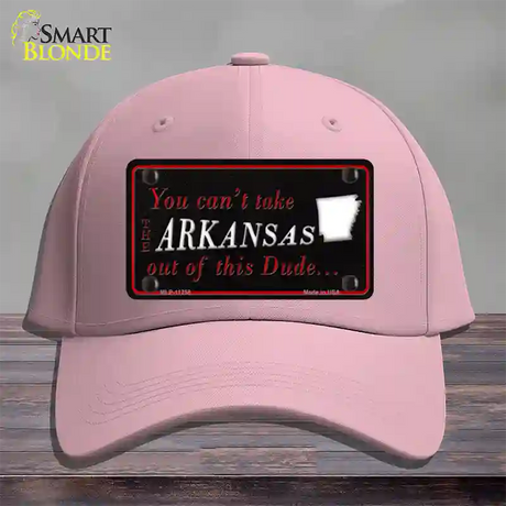 Arkansas Dude Novelty License Plate Hat Cotton / Pink