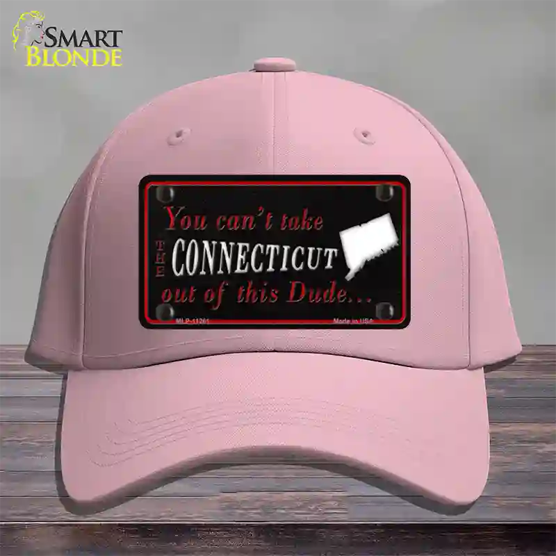 Connecticut Dude Novelty License Plate Hat Cotton / Pink