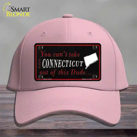 Connecticut Dude Novelty License Plate Hat Cotton / Pink