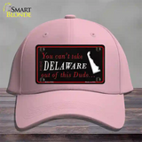 Delaware Dude Novelty License Plate Hat Cotton / Pink