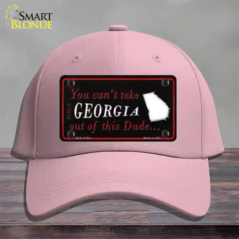 Georgia Dude Novelty License Plate Hat Cotton / Pink