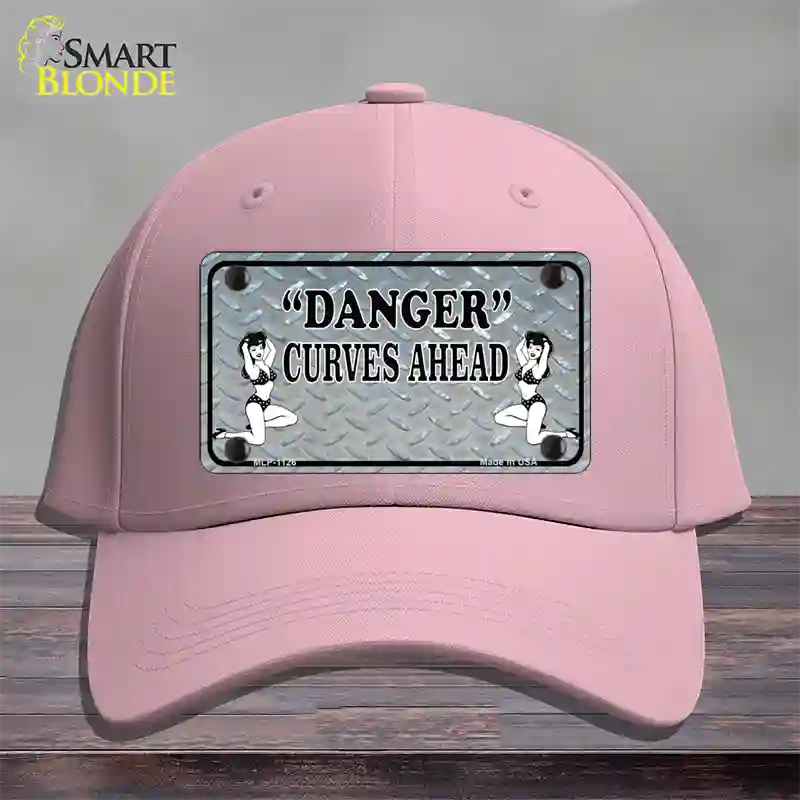 Danger Curves Ahead Novelty License Plate Hat Cotton / Pink