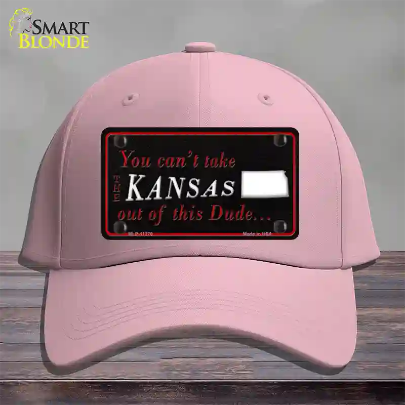 Kansas Dude Novelty License Plate Hat Cotton / Pink