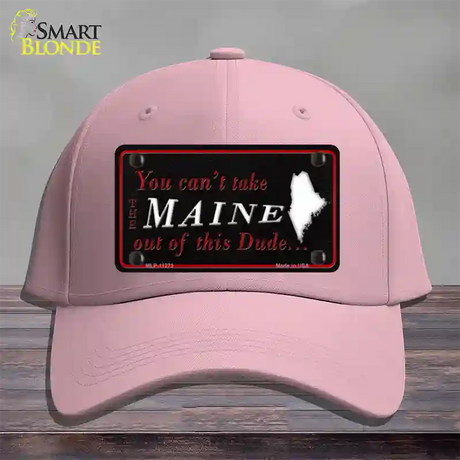 Maine Dude Novelty License Plate Hat Cotton / Pink