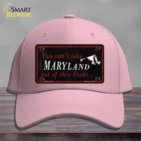 Maryland Dude Novelty License Plate Hat Cotton / Pink