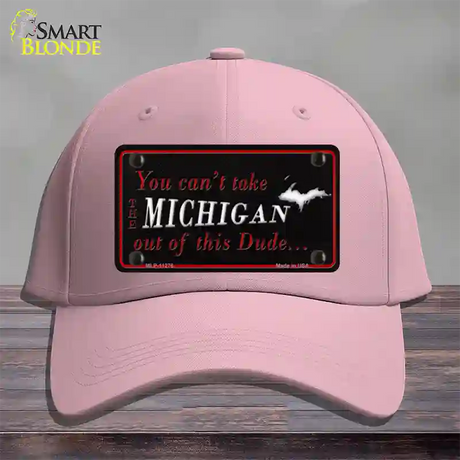 Michigan Dude Novelty License Plate Hat Cotton / Pink