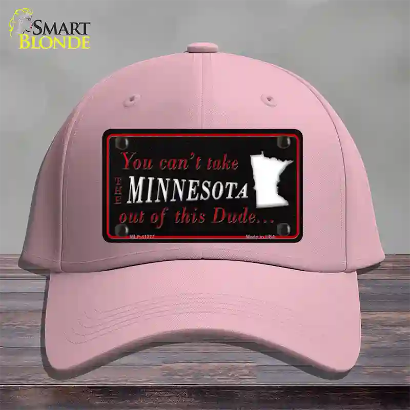 Minnesota Dude Novelty License Plate Hat Cotton / Pink