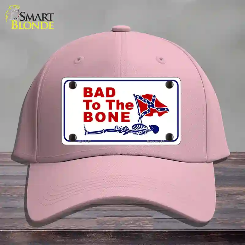 Bad To The Bone Novelty License Plate Hat Cotton / Pink