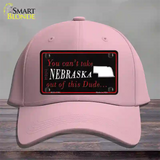 Nebraska Dude Novelty License Plate Hat Cotton / Pink