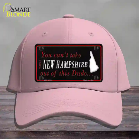 New Hampshire Dude Novelty License Plate Hat Cotton / Pink