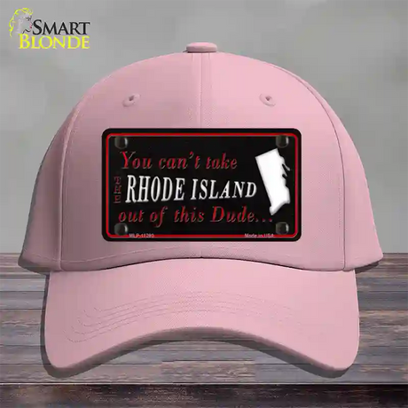 Rhode Island Dude Novelty License Plate Hat Cotton / Pink