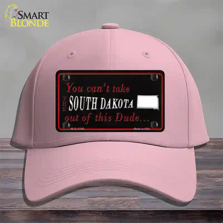 South Dakota Dude Novelty License Plate Hat Cotton / Pink