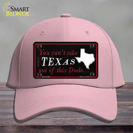 Texas Dude Novelty License Plate Hat Cotton / Pink