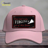 Virginia Dude Novelty License Plate Hat Cotton / Pink